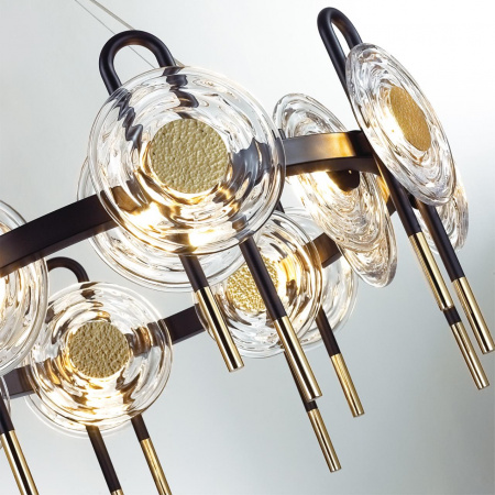 фото Черный/золото/металл/стекло Люстра LED 92W 3000K 8990Лм MAGNET MODERN, арт. 5407/92L