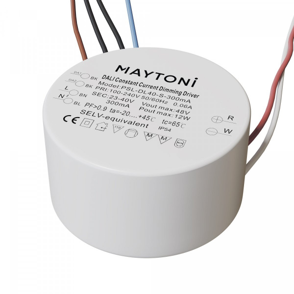 Источник питания DALI DT6 12Вт IP54 Maytoni PSL-DL40-S-300mA, белый