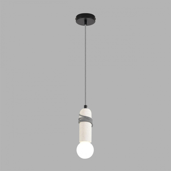 фото Черный/белый, металл/бетон Подвес E27 LED 10W 220V TESLA ECO, арт. 8363/1A