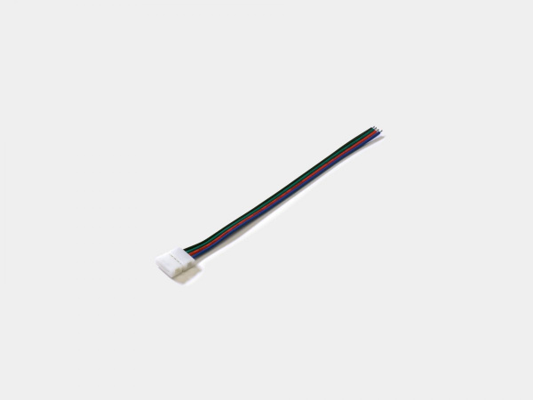 Коннектор SWG для ленты RGB с проводом одинарный, 4pin-10mm30mm-1