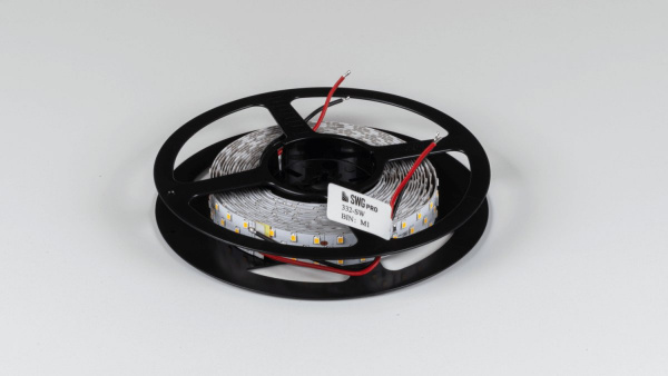 фото Светодиодная лента SWG PRO 2835, 252 LED/м, 24 Вт/м, 24В, IP20, Цвет: Теплый белый, SWG2P252-24-24-WW-20, катушка 5 м