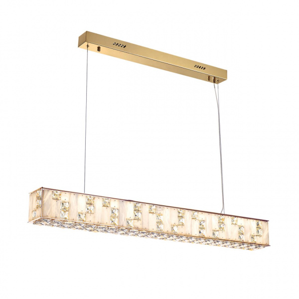 фото Золото/прозрачный/белый/металл/хрусталь/алебастр Подвес LED 35W 3700K CROSSA HALL, арт. 5072/50L