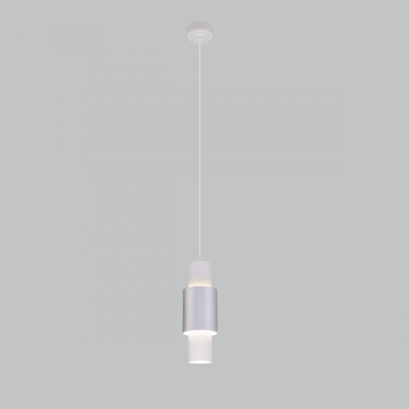 фото Подвесной светодиодный светильник 50204/1 LED белый/матовое серебро