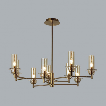 фото Бронза/коньячный/металл/стекло Люстра потолочная E14 9*40W 220V MADONNA CLASSI, арт. 6554/9C