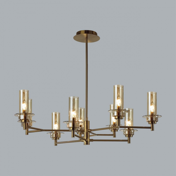 фото Бронза/коньячный/металл/стекло Люстра потолочная E14 9*40W 220V MADONNA CLASSI, арт. 6554/9C